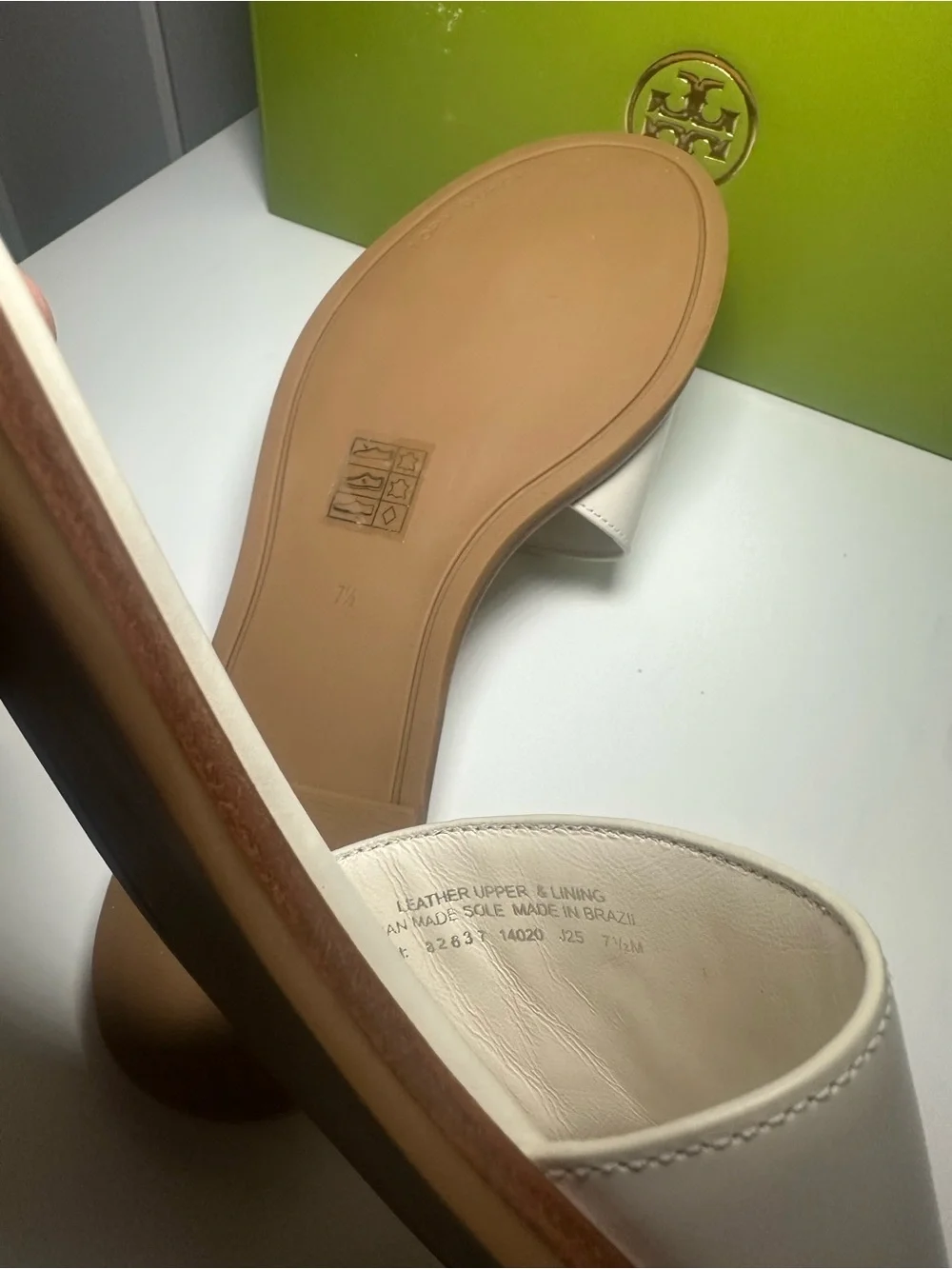 Tory Burch New Ivory Everly Slides